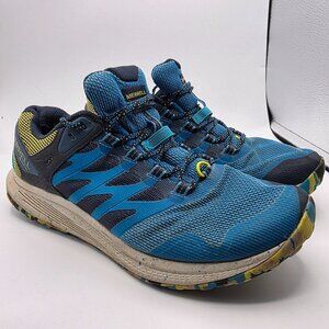 Merrell Nova 3 GTX Gore Tex Vibram Mens Size 11.5W Wide Blue Shoes Athletic